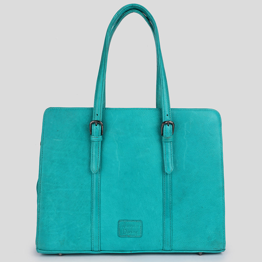 American Darling Tote Bag Western Genuine Leather Handcrafted Shoulder Purse with Adjustable Handles and YKK Zipper