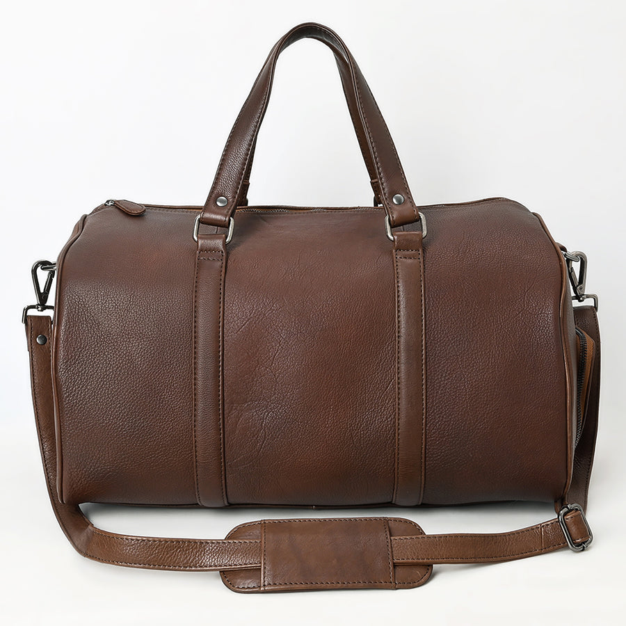 American Darling Duffel Western Genuine Leather Handcrafted Weekender Travel Bag with Detachable Shoulder Strap