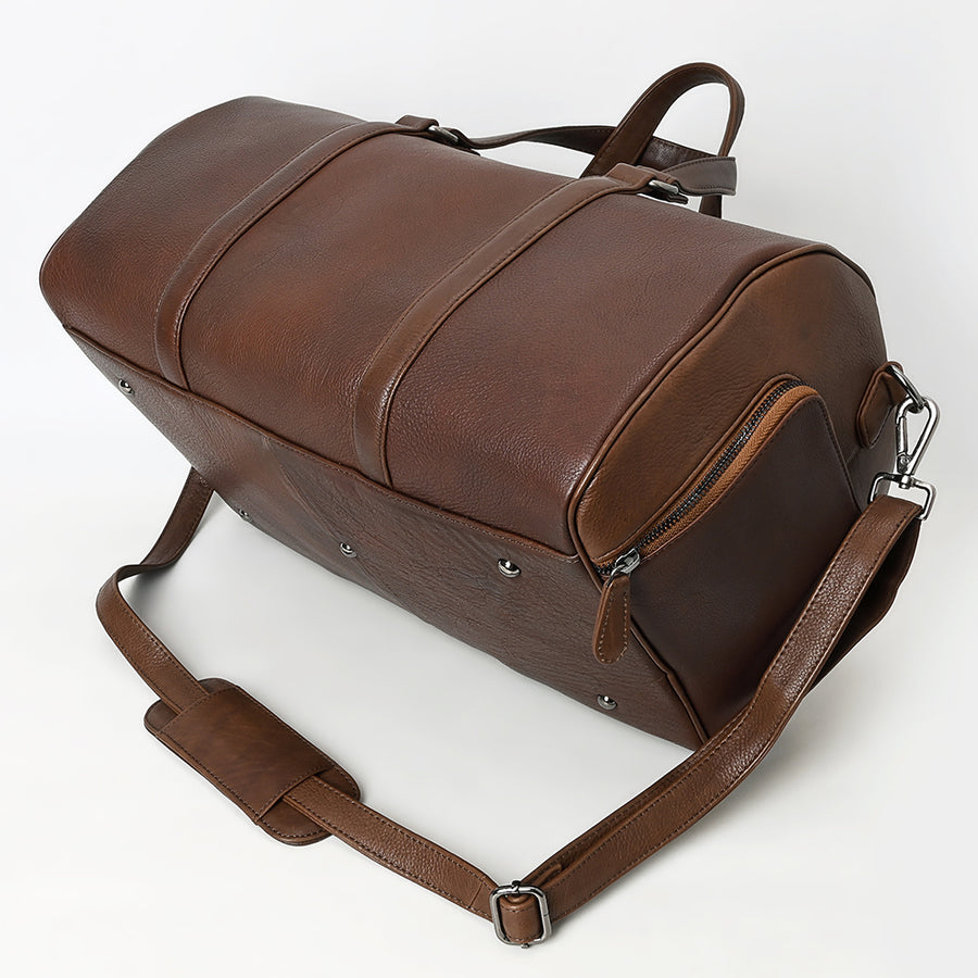 American Darling Duffel Western Genuine Leather Handcrafted Weekender Travel Bag with Detachable Shoulder Strap