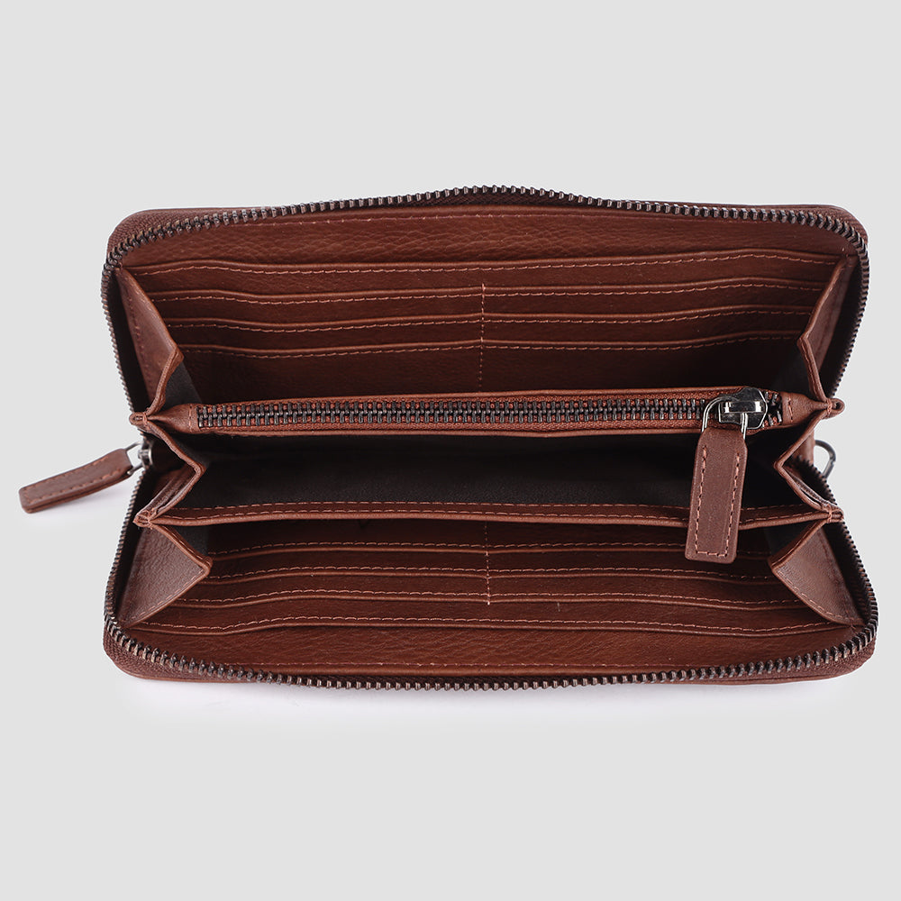 American Darling Wallet Full Grain Genuine Leather Western Women Bag | Handbag Purse Wristlet Travel Clutch