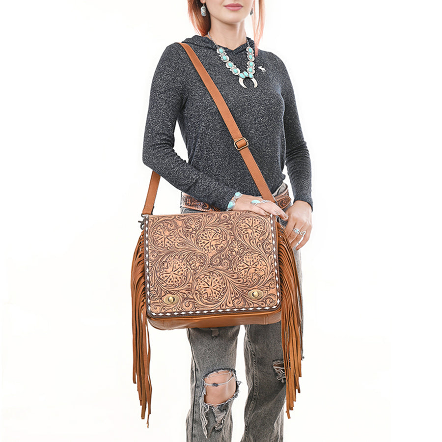 American Darling Cross Body I Hand Tooled Genuine Leather Women Bag Western Handbag Purse