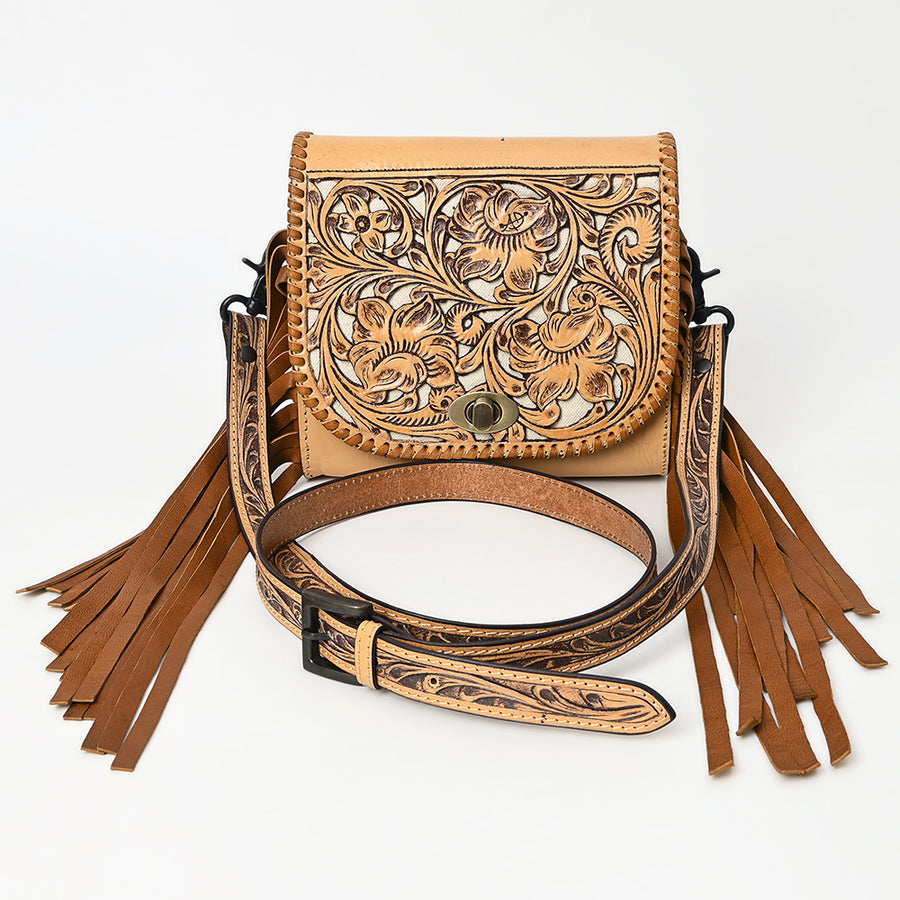 American Darling Small Crossbody Beautifully Hand Tooled Genuine Leather Women Bag Western Handbag Purse