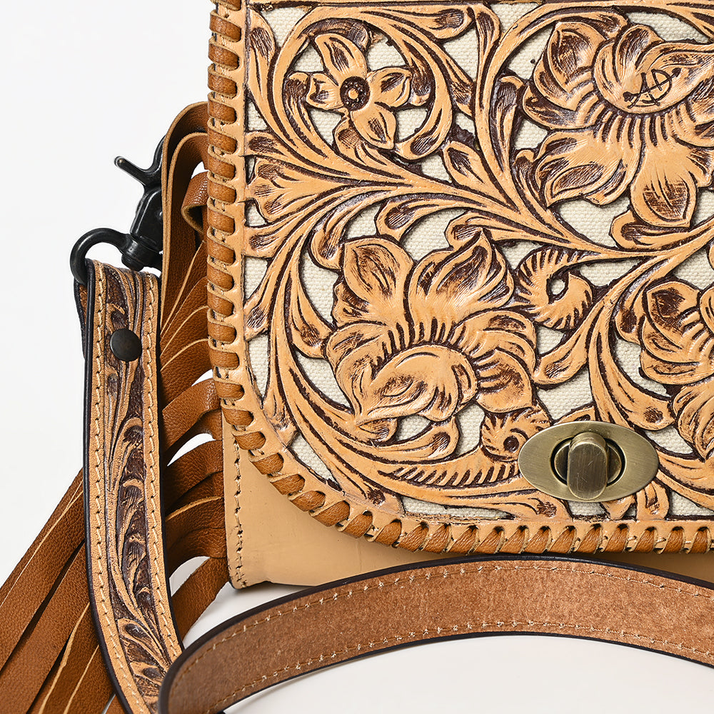 American Darling Small Crossbody Beautifully Hand Tooled Genuine Leather Women Bag Western Handbag Purse |