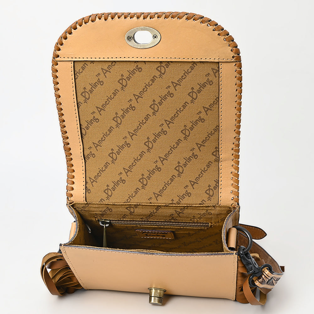 American Darling Small Crossbody Beautifully Hand Tooled Genuine Leather Women Bag Western Handbag Purse |