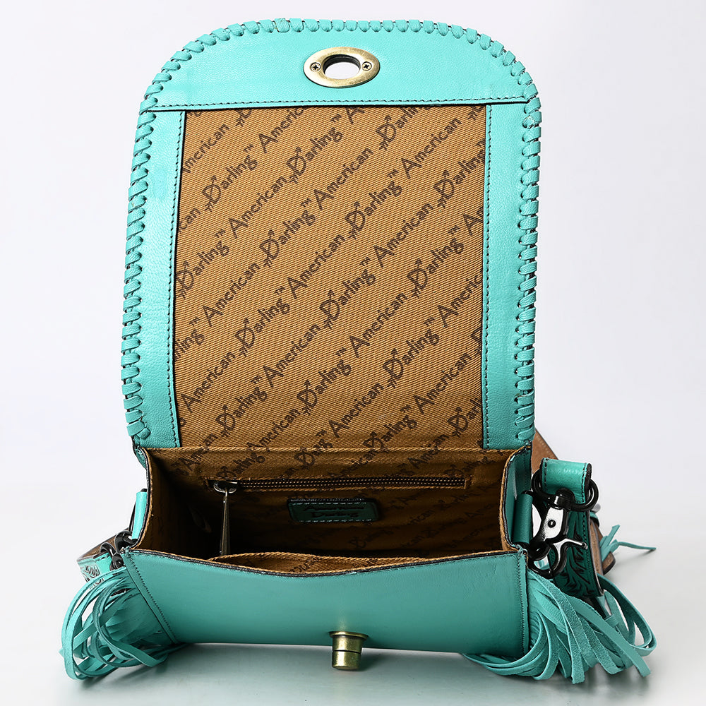 American Darling Small Crossbody Beautifully Hand Tooled Genuine Leather Women Bag Western Handbag Purse |