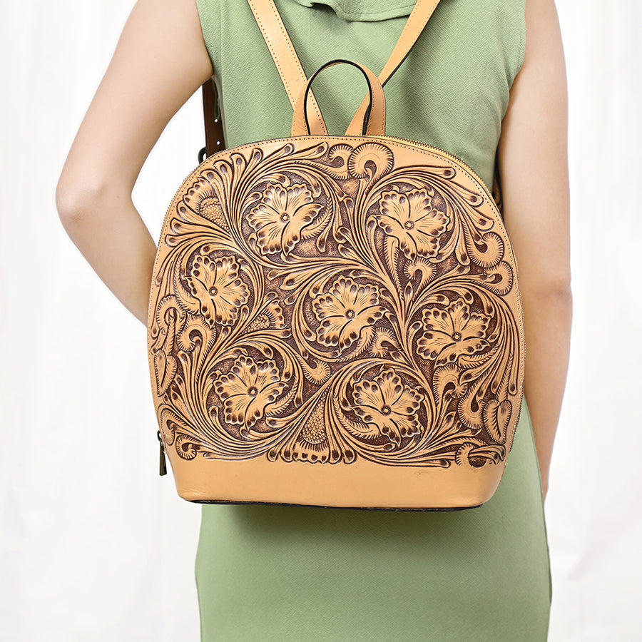 American Darling Backpack Hand Tooled Genuine Leather Women's Bag Western Handbag Purse