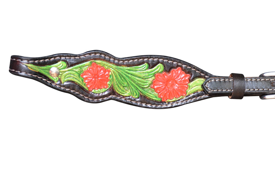 COMFYTACK Western Horse Hand Painted Headstall Breast Collar Tack Genuine Leather