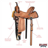 HILASON Western Horse Saddle American Leather Trail Barrel Brown