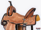 HILASON Western Horse Saddle American Leather Trail Barrel Brown