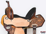 HILASON Western Horse Saddle American Leather Trail Barrel Brown