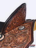 HILASON Western Horse Saddle American Leather Trail Barrel Brown