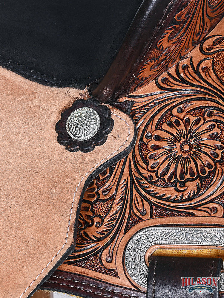 HILASON Western Horse Saddle American Leather Trail Barrel Brown