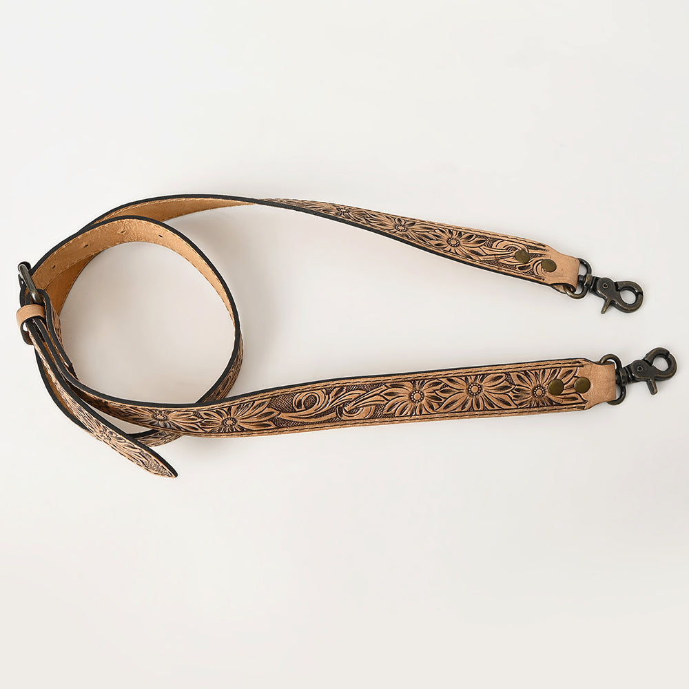American Darling Hand Tooled Genuine Leather Crossbody Handle Bag Strap
