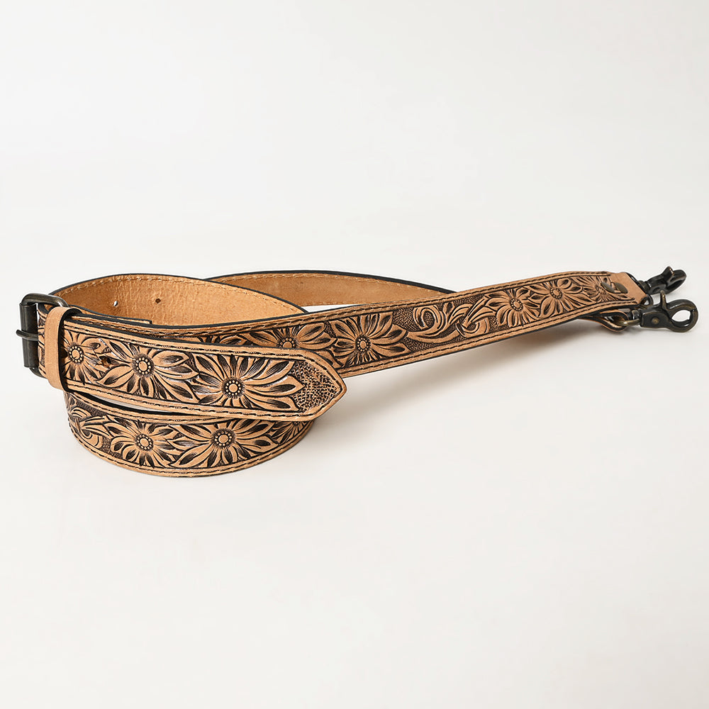 American Darling Hand Tooled Genuine Leather Crossbody Handle Bag Strap