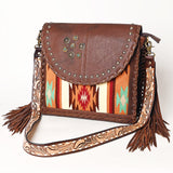American Darling Crossbody Saddle Blanket Hand Tooled Genuine Leather Women Bag Western Handbag Purse |