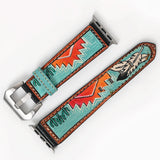 American Darling I watch Strap Genuine Leather With Beautiful Cactus Hand Painted Smart