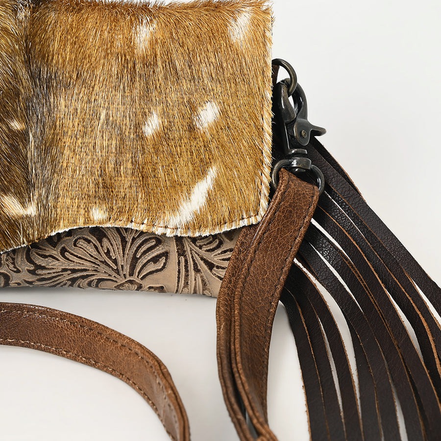 American Darling Hair-On Cowhide Genuine Leather Crossbody Bag – Western Fringe Design with Secure Storage – Premium Artisan Craftsmanship