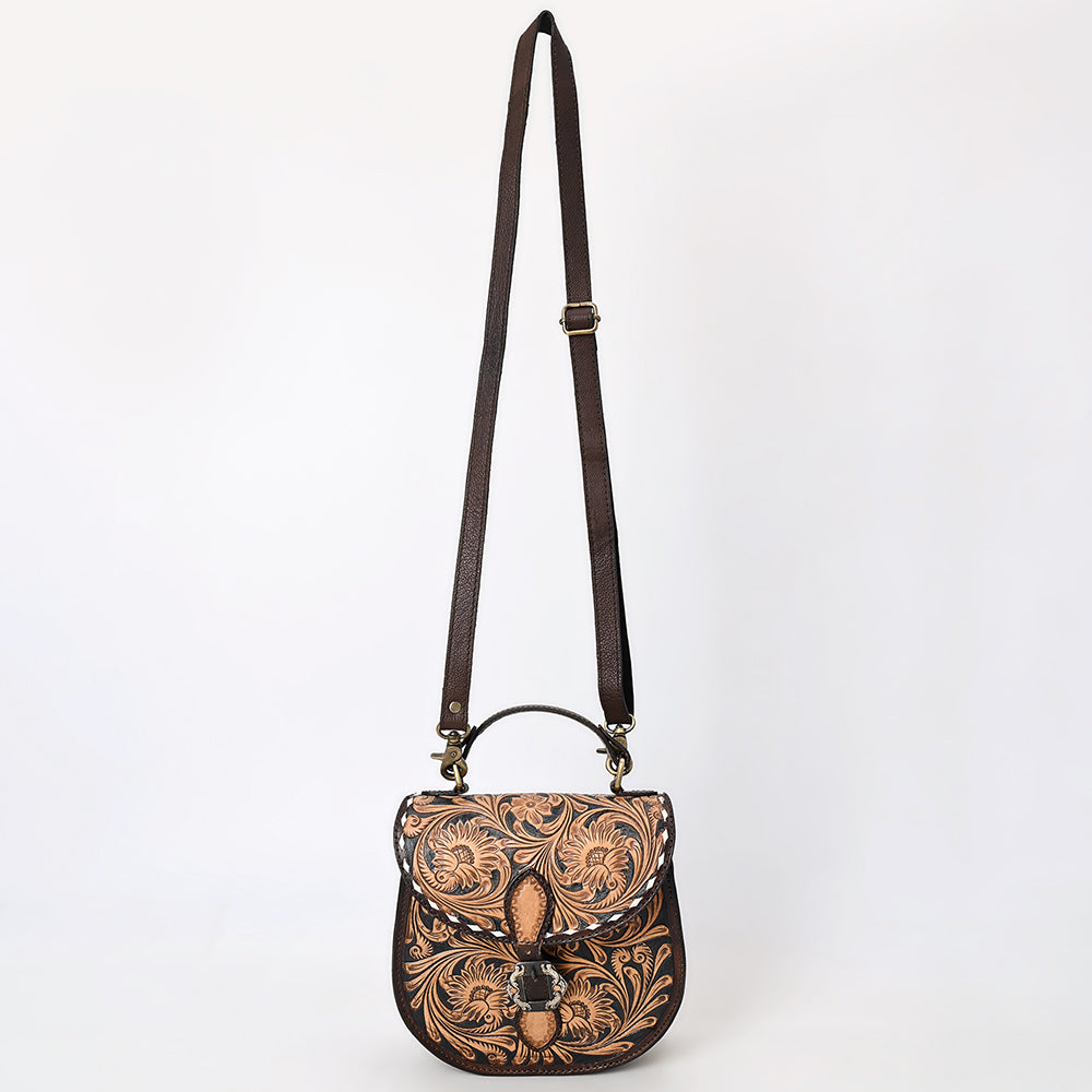 American Darling Small Crossbody Hand Tooled Genuine Leather Women Western Handbag |