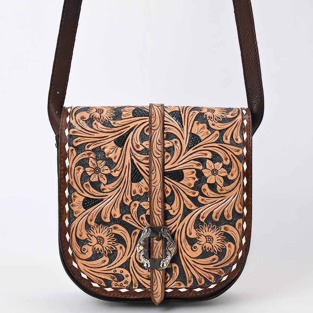 American Darling Crossbody Hand Tooled Genuine Leather Women Western Handbag |