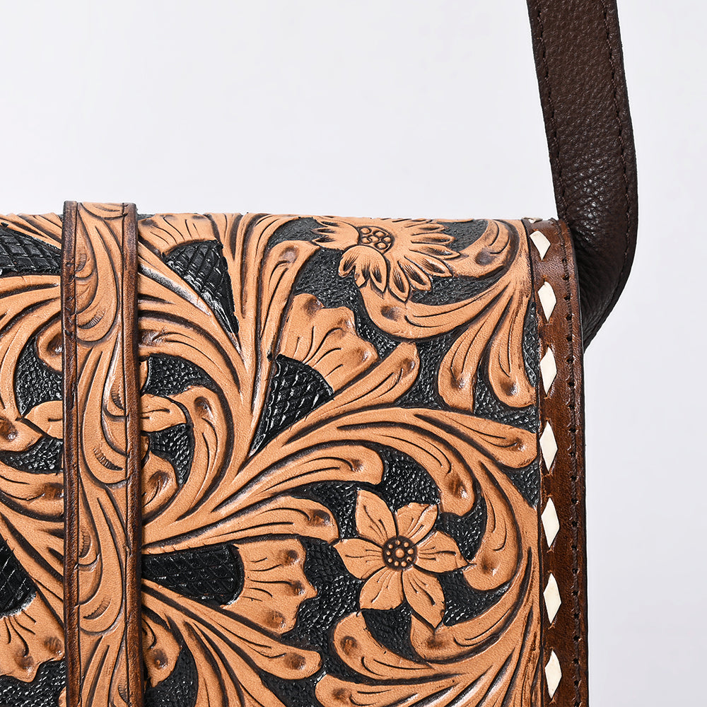 American Darling Crossbody Hand Tooled Genuine Leather Women Western Handbag |