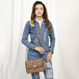 American Darling Small Crossbody Beautifully Hand Tooled Genuine Leather Women Bag Western Handbag Purse|