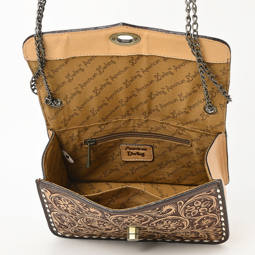 American Darling Small Crossbody Beautifully Hand Tooled Genuine Leather Women Bag Western Handbag Purse|