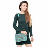 American Darling Small Crossbody Beautifully Hand Tooled Genuine Leather Women Western Handbag Purse |