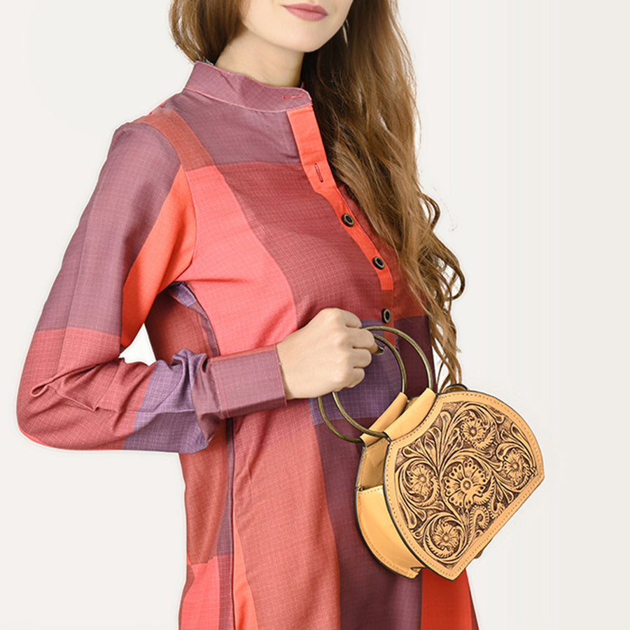 American Darling Clutch Beautifully Hand Tooled Genuine Leather Women Bag Western Handbag Purse
