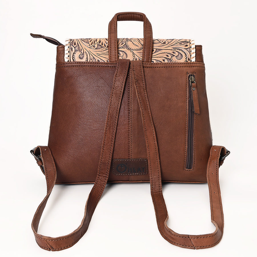 OHLAY Cross Body Hand Tooled Hair-On Genuine Leather Women Bag Western Handbag Purse | for