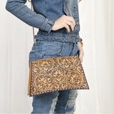 American Darling Small Crossbody Beautifully Hand Tooled Genuine Leather Women Bag Western Handbag Purse |