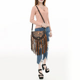 American Darling Small Crossbody Hand Tooled Genuine Leather Women Bag Western Handbag Purse |