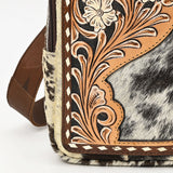 American Darling Sling Hand Tooled Hair On Genuine Leather Women Bag Western Handbag Purse