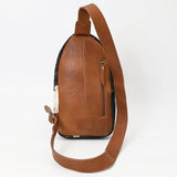 American Darling Sling Hand Tooled Hair On Genuine Leather Women Bag Western Handbag Purse