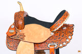 HILASON Western Horse Saddle American Leather Treeless Trail Barrel Saddle Saddle Tan