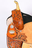 HILASON Western Horse Saddle American Leather Treeless Trail Barrel Saddle Saddle Tan