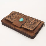 OHLAY WALLET Hand Tooled Genuine Leather women bag western handbag purse