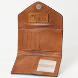 OHLAY WALLET Hand Tooled Genuine Leather women bag western handbag purse