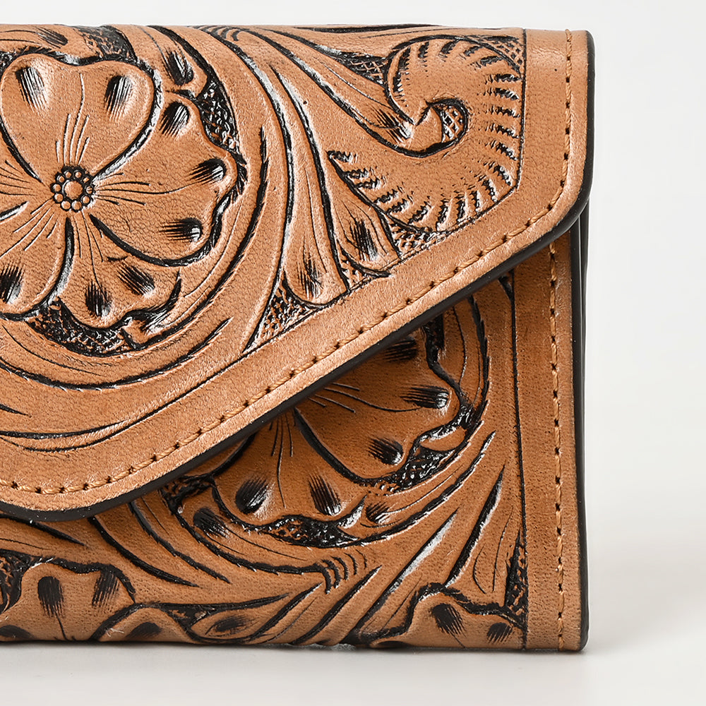 OHLAY WALLET Hand Tooled Genuine Leather women bag western handbag purse