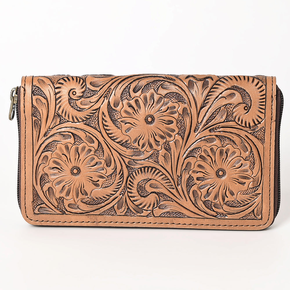 OHLAY WALLET Hand Tooled Genuine Leather women bag western handbag purse