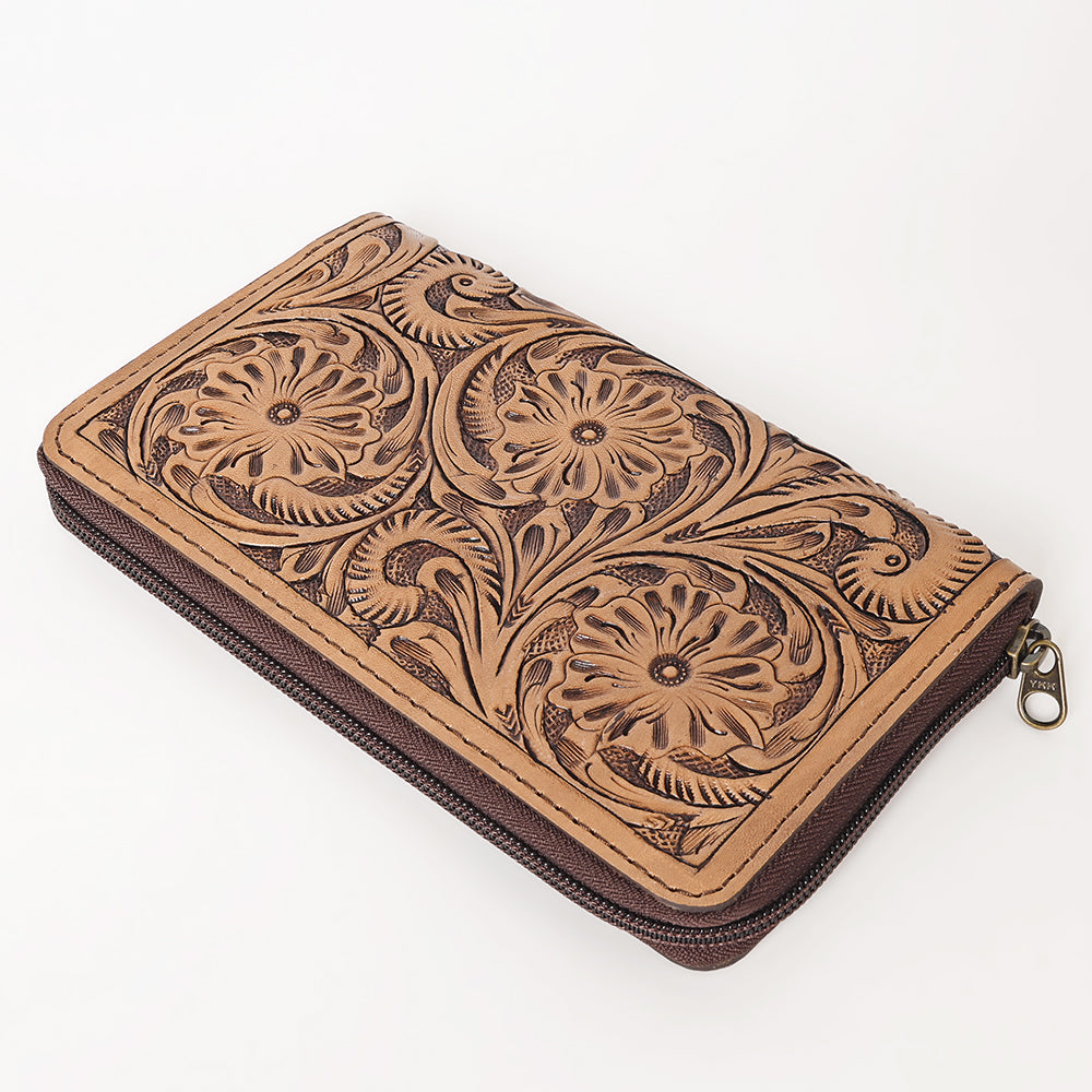 OHLAY WALLET Hand Tooled Genuine Leather women bag western handbag purse