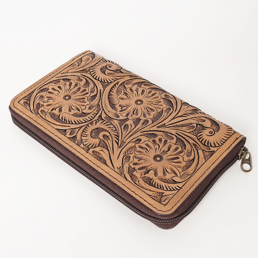 OHLAY Wallet Hand Tooled Genuine Leather Women Bag Western Handbag Purse | Womens Handbags |Leather Belt for Summer