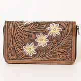 OHLAY WALLET Hand Tooled Genuine Leather women bag western handbag purse