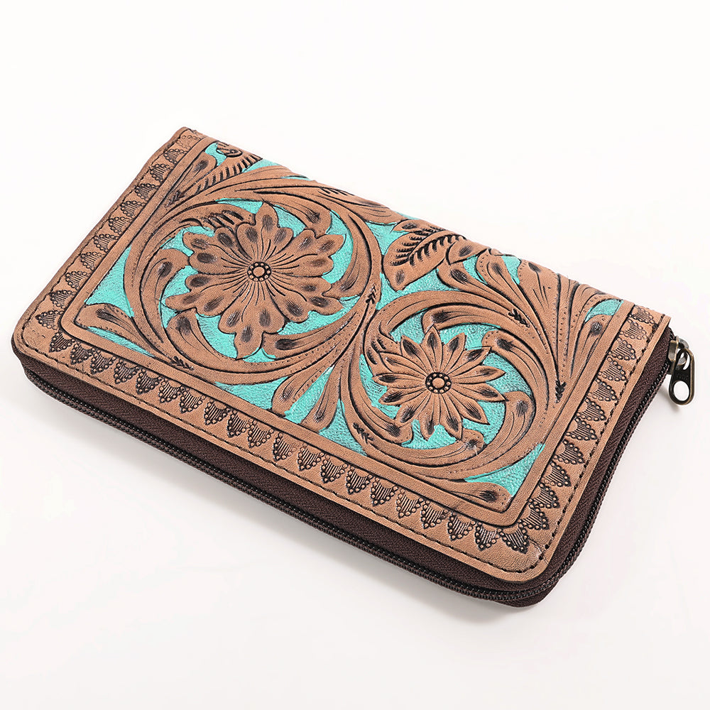 OHLAY WALLET Hand Tooled Genuine Leather women bag western handbag purse