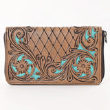 OHLAY WALLET Hand Tooled Genuine Leather women bag western handbag purse