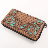 OHLAY WALLET Hand Tooled Genuine Leather women bag western handbag purse
