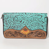 OHLAY WALLET Hand Tooled Embossed Genuine Leather women bag western handbag purse