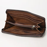 OHLAY WALLET Hand Tooled Embossed  Genuine Leather women bag western handbag purse