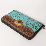 OHLAY WALLET Hand Tooled Embossed Genuine Leather women bag western handbag purse