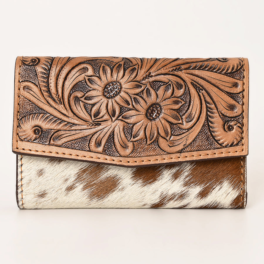 OHLAY Wallet Hand Tooled Genuine Leather Women Bag Western Handbag Purse | Womens Handbags |Leather Belt for Summer