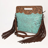 Ohlay Bags OHG167 Clutch Hand Tooled Embossed Genuine Leather Women Bag Western Handbag Purse